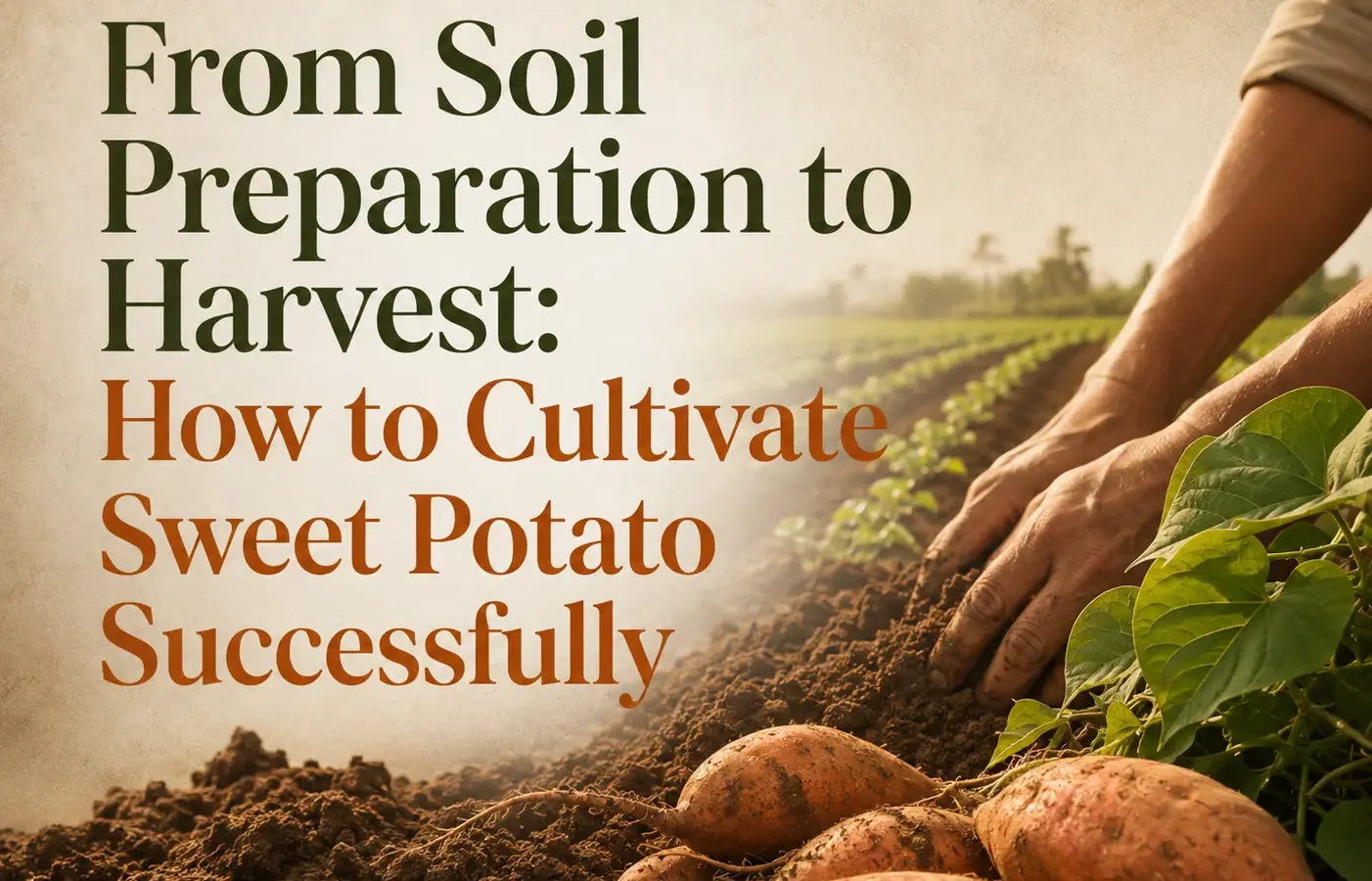 How to cultivate sweet potato from soil preparation and planting to healthy crop development