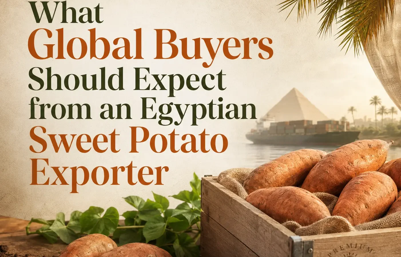 Egyptian sweet potato exporter supplying premium sweet potatoes from Egypt to global buyers