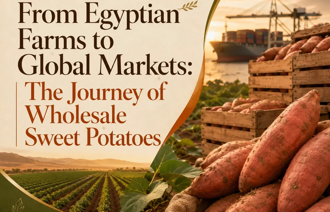 Sweet potato wholesale supply from Egyptian farms prepared for global export markets