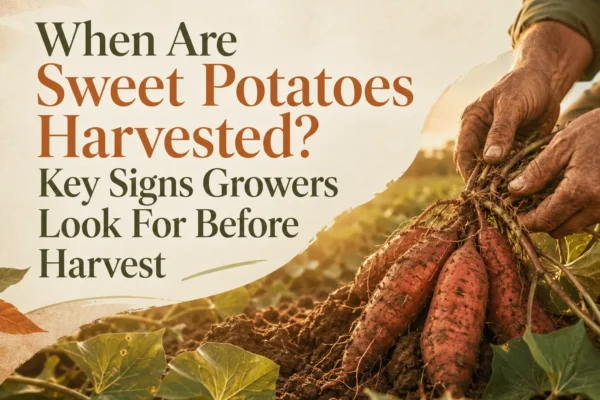 When are sweet potatoes harvested? Key signs growers look for before harvest